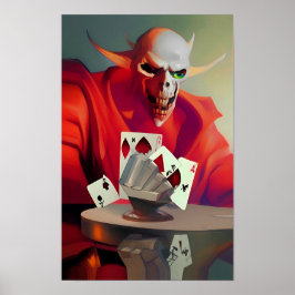 Gaming the Devil Ken Gage Fantasy Poster