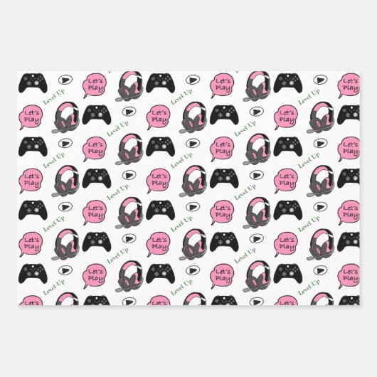 Gaming Thema Birthday Inpakpapier Vel (Voorkant)