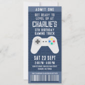 Gaming Truck Ticket Verjaardagsfeest Kaart (Voorkant)