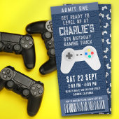 Gaming Truck Ticket Verjaardagsfeest Kaart