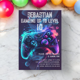 Gaming up leuke verjaardag kaart