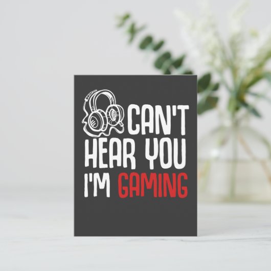 Gaming verslavende gamers Kind headset Funny Gamin Briefkaart (Staand voorkant)