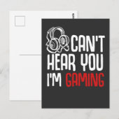 Gaming verslavende gamers Kind headset Funny Gamin Briefkaart (Voorkant / Achterkant)