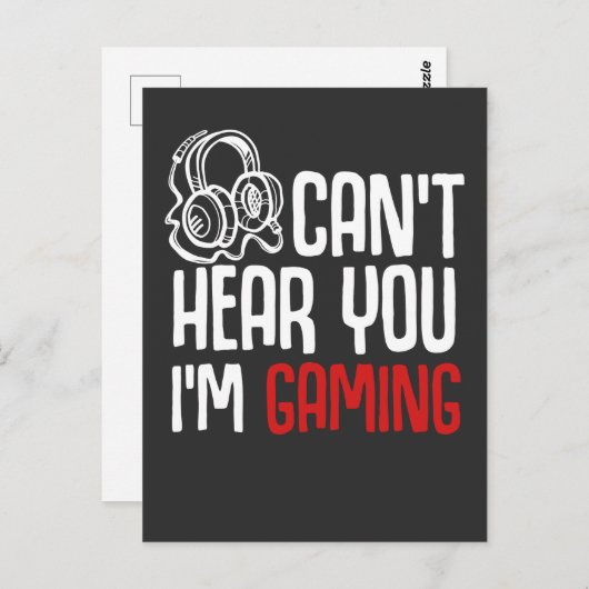 Gaming verslavende gamers Kind headset Funny Gamin Briefkaart (Voorkant / Achterkant)