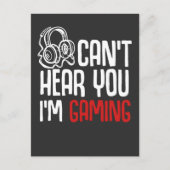 Gaming verslavende gamers Kind headset Funny Gamin Briefkaart (Voorkant)