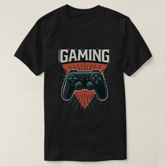 Gaming Vibes: Bold Controller Design T-shirt (Design voorkant)