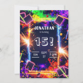 Gaming Video Custom Age Birthday Invitation Kaart (Voorkant)