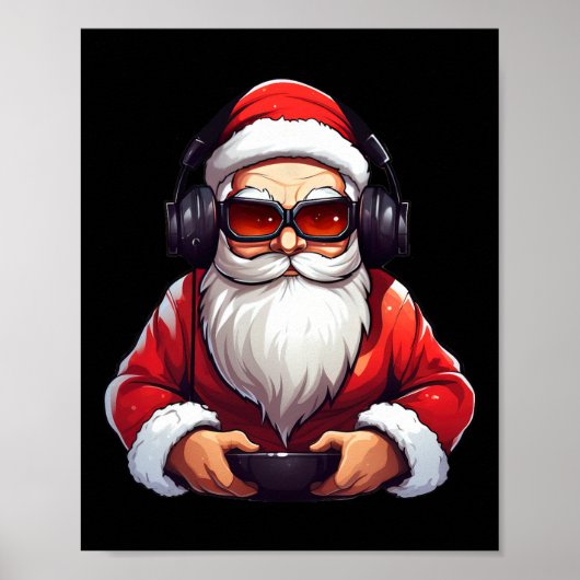 Gaming Video Gamer Game Controller Kerst Pjam Poster (Voorkant)