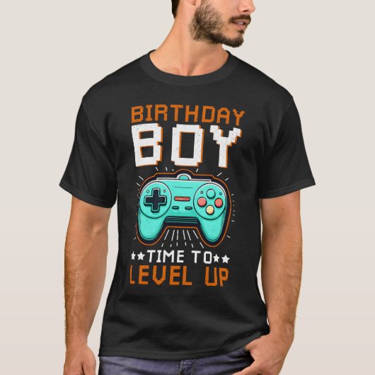 Gaming Video Games Gamer Birthday Boy friends retr T-shirt (Voorkant)