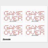 Gaming videogame over belettering Gamer D20 Dice Rechthoekige Sticker (Vel)