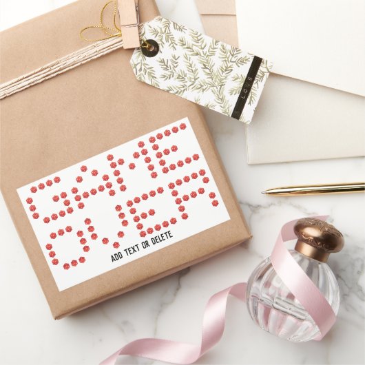 Gaming videogame over belettering Gamer D20 Dice Rechthoekige Sticker (Geschenken)