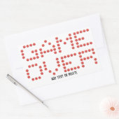 Gaming videogame over belettering Gamer D20 Dice Rechthoekige Sticker (Envelop)