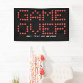 Gaming videogame over belettering Gamer D20 Dice Spandoek (Insitu)