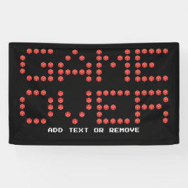 Gaming videogame over belettering Gamer D20 Dice Spandoek