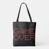 Gaming videogame over belettering Gamer D20 Dice Tote Bag (Achterkant)