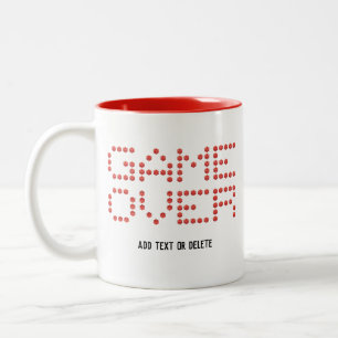 Gaming videogame over belettering Gamer D20 Dice Tweekleurige Koffiemok