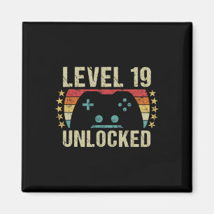 Gaming Vintage 19e verjaardagscadeau 19 jaar oude Magneet