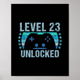 Gaming Vintage 23e verjaardagscadeau 23 jaar oude  Poster
