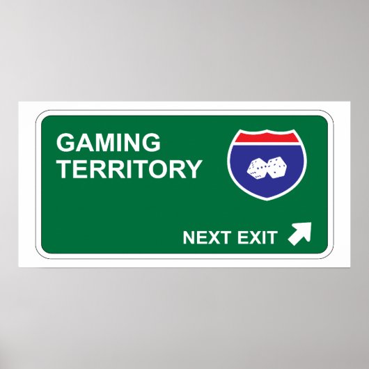 Gaming Volgende uitgang Poster (Voorkant)