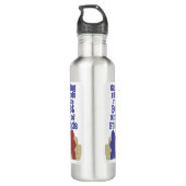 Gaming vrienden zijn het beste leuke meeple ontwer waterfles  (Achterkant)