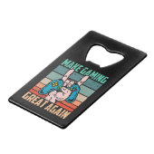 Gaming weer geweldig creditkaart flessenopener (Voorkant Gekanteld)