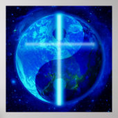 Gaming Ying Yang Earth Cross Poster (Voorkant)