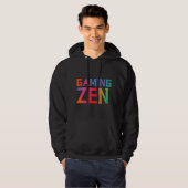 Gaming Zen Zwart Hooded Swatshirt Mannen Hoodie (Voorkant volledig)