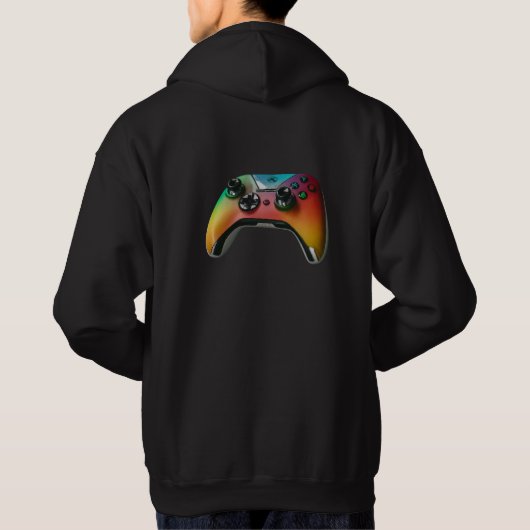 Gaming Zen Zwart Hooded Swatshirt Mannen Hoodie (Achterkant)
