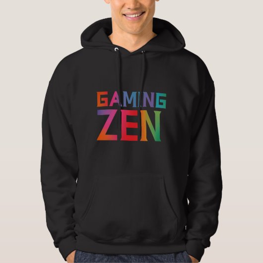 Gaming Zen Zwart Hooded Swatshirt Mannen Hoodie (Voorkant)