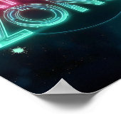 Gaming Zone Moderne Ruimte Planeten Poster (Hoek)