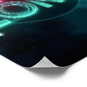 Gaming Zone Moderne Ruimteplaneten Poster (Hoek)