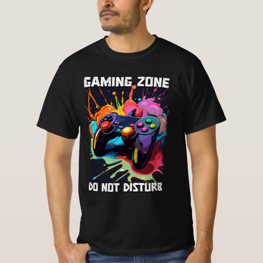 Gaming Zone Niet storen controller Gamer Gift T-shirt (Voorkant)