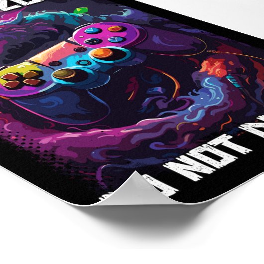 Gaming zone niet storen Cool Gamer Dragon Art Poster (Hoek)