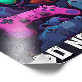 Gaming zone Niet storen Cool Gamer Gift Idee Foto Afdruk (Hoek)