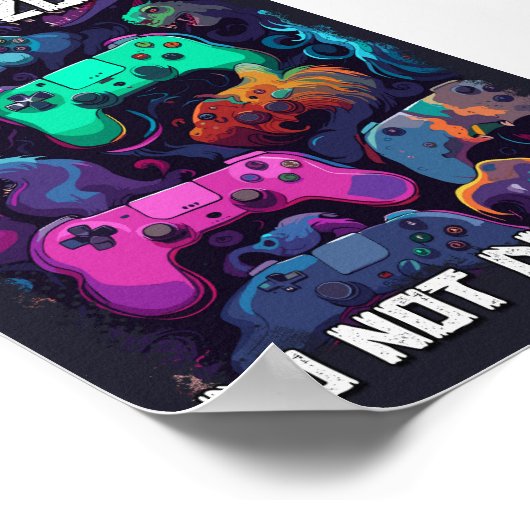 Gaming zone Niet storen Cool Gamer Gift Idee Poster (Hoek)
