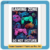 Gaming zone Niet storen Cool Gamer Gift Idee Poster