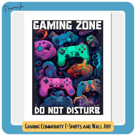 Gaming zone Niet storen Cool Gamer Gift Idee Poster