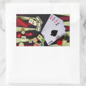 Gamingcasino's Rechthoekige Sticker (Tas)