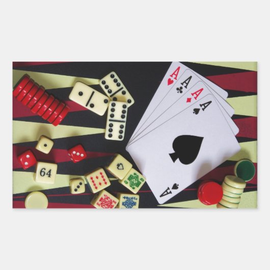 Gamingcasino's Rechthoekige Sticker (Voorkant)