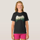 Gamingcontroller en bosnatuur t-shirt (Voorkant volledig)