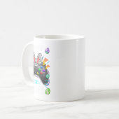 Gamingcontroller met bunny Ears Grapny Easter Vid Koffiemok (Voorkant links)