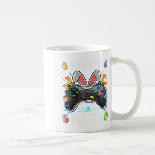Gamingcontroller met bunny Ears Grapny Easter Vid Koffiemok (Rechts)