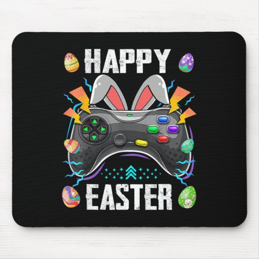 Gamingcontroller met bunny Ears Grapny Easter Vid Muismat (Voorkant)