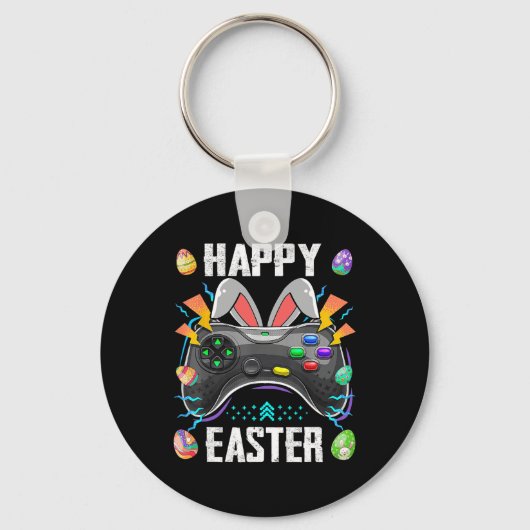 Gamingcontroller met bunny Ears Grapny Easter Vid Sleutelhanger (Voorkant)
