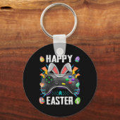 Gamingcontroller met bunny Ears Grapny Easter Vid Sleutelhanger (Voorkant)