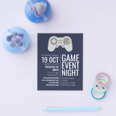 Gamingcontroller, Video Gamer Event Adverteren Flyer (Enkel)