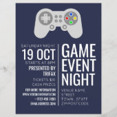 Gamingcontroller, Video Gamer Event Adverteren Flyer (Voorkant)
