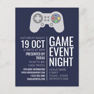 Gamingcontroller, Video Gamer Event Adverteren Flyer