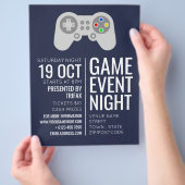 Gamingcontroller, Video Gamer Event Adverteren Flyer (Hand)