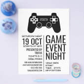 Gamingcontroller, Video Gamer Event Adverteren Flyer (Enkel)